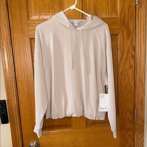 Athleta Seasoft Bubble Hem Hoodie - Soft Beige